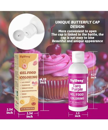 Gel Food Coloring - 80ml Taro Purple Gel Based Food Dye Vibrant Tasteless Concentrated Food Coloring for Cake Cookie Decorating Easter Egg Icing Fondant Baking Macaron - 2.71 Fl.Oz Bottles (Christmas) - Buy Online on GoSupps.com
