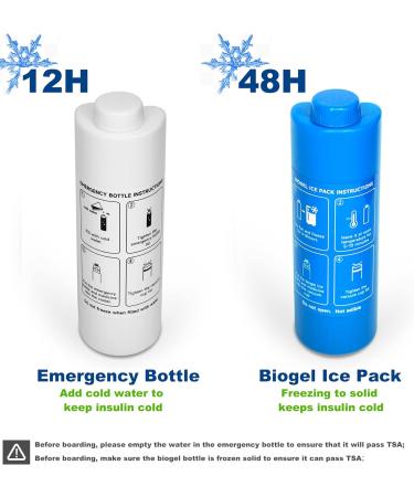 Medineed 60H Insulin Pens Cooler Box - Diabetic Travel Case with Biogel Ice Pack (Blue) - Buy Online on GoSupps.com