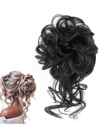 prinfantasy Hair Bun Extensions Curly Wavy Hair Scrunchies for Women Girls Large Synthetic Donut Updo Hair Pieces Hair GBFQ001 GBFQ001 One Size