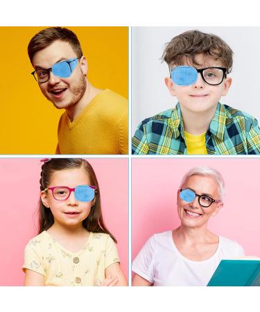 4 Pcs Soft Eye Patches for Kids | Blue Eye Patches for Lazy Eye Amblyopia & Strabismus Treatment - Ideal for Glasses and Post-Surgery Recovery - Buy Online on GoSupps.com