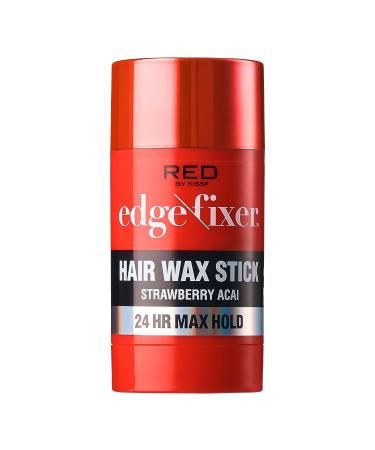 Red by Kiss Hair Wax Stick 24HR Max Hold Edge Fixer Edge Control Pomade Non-Sticky  Non-Oily Flake Free Hair Styling Wax (Strawberry Acai)