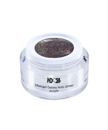 Uv Led Effect Gel Galaxy Holo Glitter Purple - Violet - Studio Quality - Made In Germany - 5ml