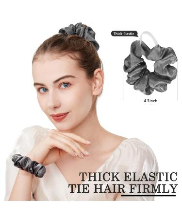 ADRIONE Satin Silk Hair Scrunchies 60-Pack - Perfect for Women and Girls with Curly Hair - Bulk Pack of Satin Hair Scrunchies - Buy Online on GoSupps.com