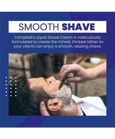Campbells Liquid Shave Cream 8 Ounces (Pack of 3) - Professional Barber Shaving Supplies - Buy Online on GoSupps.com