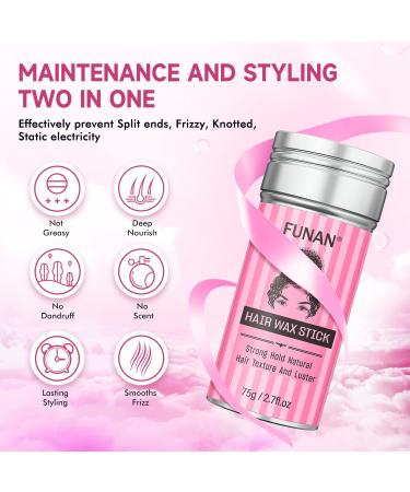 SUOFEIYA Hair Wax Stick 2 Pack - Women's Styling Wax for Hair Wigs - Non-Greasy Pomade Stick for Flyaways - 2.7 Fl Oz (Pack of 2) - Buy Online on GoSupps.com