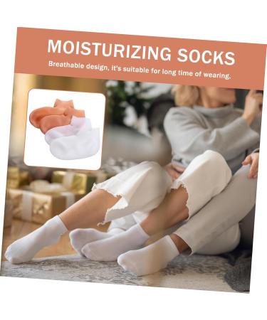 POPETPOP 2 Pairs Exfoliating Moisturizing Socks Moisture Enhancing Socks Cosmetic moisturizing Socks feet Care Moisture Socks Womens Lotion Socks for Dry Cracked feet Heel Girl sebs Gloves 20x8.5cm - Buy Online on GoSupps.com