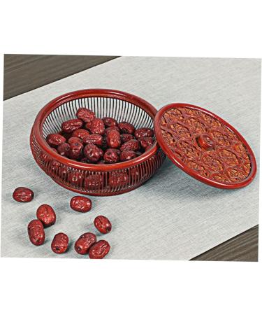 OUNONA Box Bamboo Serving Tray Wood Serving Tray Snack Food Case Bamboo Case Container Bamboo Weaving - Buy Online on GoSupps.com