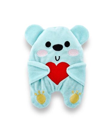 Cherry Stone Cushion for The Baby's - Cherry Pit Heatable Pillow for Babies and Kids Heat and Cold Therapy- Children Tummy Colic Pain Relief Turquoise Mouse