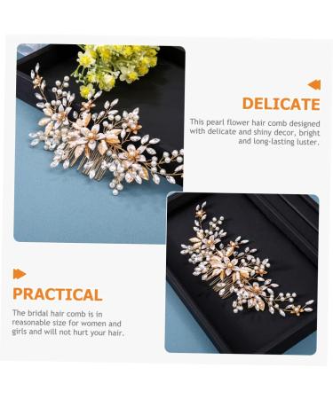 BELLIFFY Headgear Bride Wedding Hair Comb Bridal Flower Hair Comb Wedding Headdress Wedding Pearl Hair Comb Bridal Headpieces for Wedding Bridal Hair Accessories Wedding Hair Accessories - Buy Online on GoSupps.com