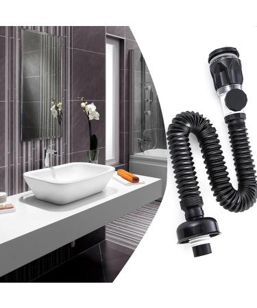 Popup Basin Waste Drainer Washbasin Drainer With Flexible Drain Down Hose & Popup Filter Sink Plug Waste Drainer - Buy Online on GoSupps.com