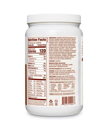 Nutiva Organic Chocolate Plant Protein Smoothie â€“ 22g Protein, Vegan, Non-GMO, Paleo, Gluten-Free, 1.4 lb - Buy Online on GoSupps.com