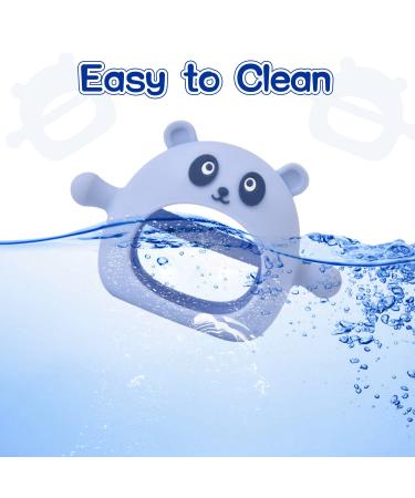 Jawseu Baby Teething Ring | BPA-Free Silicone Baby Bite Toy | Soothes Gums | Ideal for 0-6 Months - Blue - Buy Online on GoSupps.com