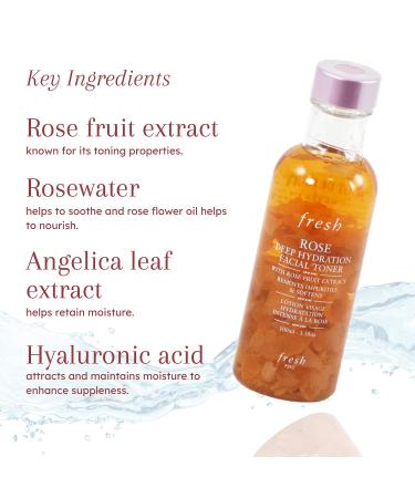 Fresh Rose Deep Hydration Facial Toner 3.3 oz - Hydrating Face Water 100 ml - Buy Online on GoSupps.com