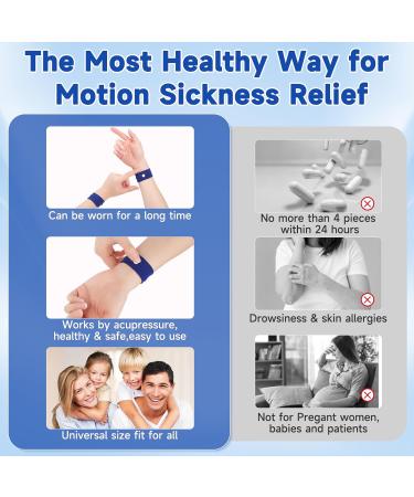 MEIYYJ Travel Sickness Bands for Adults and Kids - Motion Sickness Wristbands 1 Pair (Blue) - Buy Online on GoSupps.com