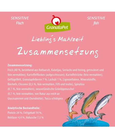 Granapet Liebling's Meal Fish Sensitive 1.8 kg - Grain-Free & Sugar-Free Dry Dog Food | Quality Single Feed for Sensitive Dogs - Buy Online on GoSupps.com