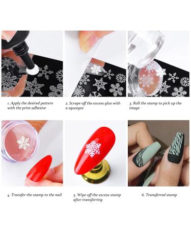 Freeorr Clear Silicone Nail Art Stamper Set - 4 Different Shapes with Scrapers for Manicure - Transparent Jelly Stamping Tools - Buy Online on GoSupps.com