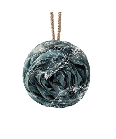 Soft Shower Sponge - Multipurpose Rose Bath Sponge Portable Bath Balls with Lanyard Cute Bath Supplies for Bathroom Home Apartment Dormitory Blue