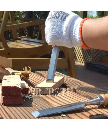 GREBSTK 4 Piece Wood Chisel Set Sturdy CR-V Steel Chisel Beech Handle Woodworking Tools with Oxford Bag 2chisel - Buy Online on GoSupps.com