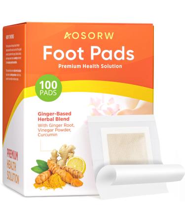 Natural Herbal Foot Pads - Overnight Foot Care Patches - Helps You Feel Refreshed - for Daily Relaxation - (Orange 100 Pads) Orange 100 Pads