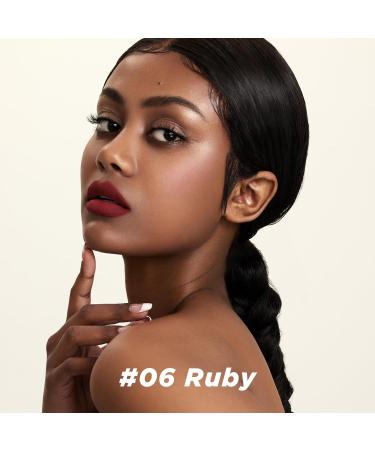ITY Velvet Matte Finish Lip Stain - Mousse Textured Lip Clay Rich Pigment Red Lipstick Conceals Lip Lines 0.14 oz Ruby Classic #06 - International Shipping Available - Buy Online on GoSupps.com