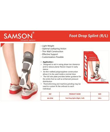 Ankle Foot Drop Splint Support | Lightweight Orthotics for Stroke MS & Hemiplegia - Men & Women - Improve Walking Ease (Left - Buy Online on GoSupps.com