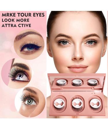 SAOTAENG Reusable Self-Adhesive Eyelashes - Stable, Easy to Apply, Waterproof, Natural Look - No Lashes or Glue Needed - 3 Pairs Pink Box - Perfect Gift for Women - Buy Online on GoSupps.com