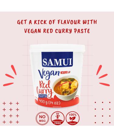 Samui Vegan Thai Red Curry Paste Sauce for Cooking 400g - Buy Online on GoSupps.com
