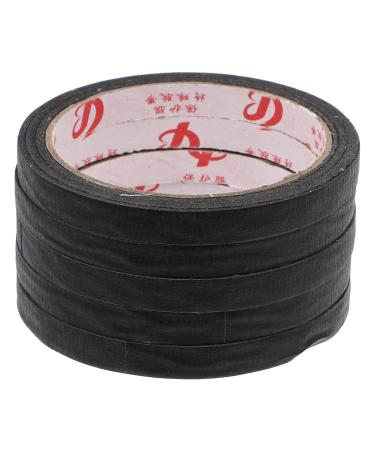 FOMIYES 5 Rolls Manicure Nail Art Tips Non- Reflective Gaffers Tape Nail Art Striping Tape UV Protection Tapes Black