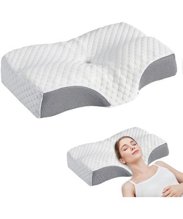 Sigoods Contour Memory Foam Pillows for Sleeping, Ergonomic Cervical Pillow for Neck Shoulder Pain Relief, with 3D Massage Units Neck Pillow, Support Bed Pillows for Side, Back, Stomach Sleepers
