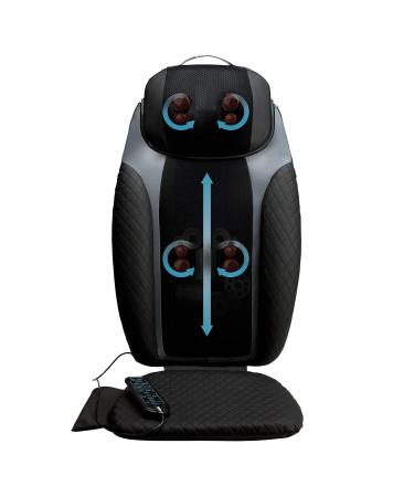 Homedics 2-in-1 Shiatsu massage seat and removable massage pillow-two massage components for back neck shoulders and thighs with switchable massage and heat function