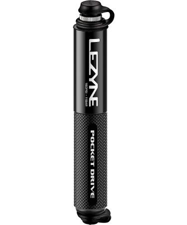 LEZYNE Pocket Drive HP Bicycle Hand Pump - High Pressure 160 PSI - Presta & Schrader Compatible - Compact & Durable CNC Aluminum - ABS Flex Hose - Black - Buy Online on GoSupps.com
