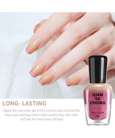 Colorful Nail Polish Quick Drying Long-Lasting Nail Varnish with Thermal Temperature Color Changing Diamond Glitter Reflective Nail Polish for DIY Nail Art at Home #20 - Buy Online on GoSupps.com