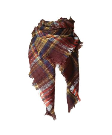 Hanxiulin ladies scarf warm soft winter warm elegant print triangle triangle.