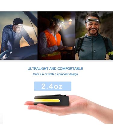 Rechargeable LED Headlamp for Hard Hat | Waterproof Headlight for Camping & Running - Buy Online on GoSupps.com