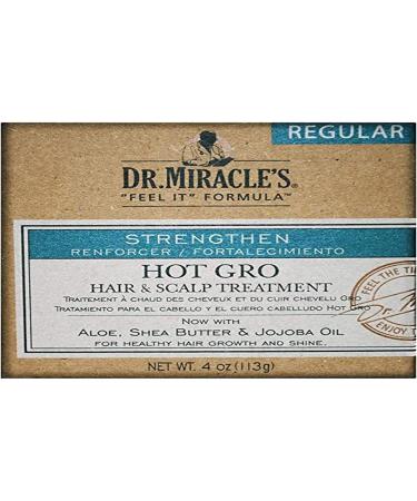 Dr. Miracle's Hot Gro Hair and Scalp Treatment - For Healthy Hair Growth & Shine  Contains Aloe  Shea Butter  & Jojoba Oil  Strengthens  Moisturizes & Conditions  4 oz