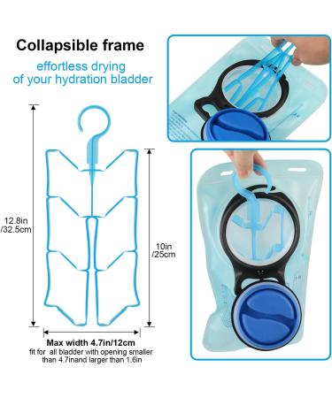 TAGVO Hydration Bladder Cleaning Kit - 6 in 1 Water Bladders Cleaning Set with Brushes, Hanger, Tabs, and Pouch - Buy Online on GoSupps.com