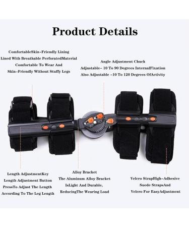 SFKLYU Hinged Knee Brace - Adjustable Post Op Knee Immobilizer for Men & Women | One Size Orthopedic Stabilizer - Buy Online on GoSupps.com