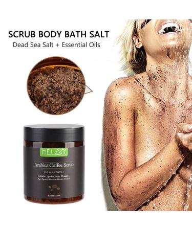 100% Natural Arabica Coffee Body Peeling Cream - Anti-Aging Body Scrub & Face Exfoliant - 250g for Clear Skin - Buy Online on GoSupps.com