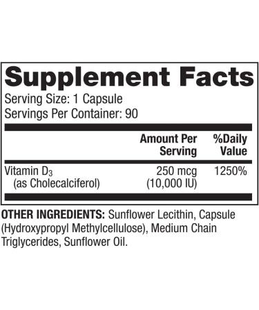 Dr. Mercola Liposomal Vitamin D3 10000 IU - 90 Capsules for Optimal Health - Buy Online on GoSupps.com