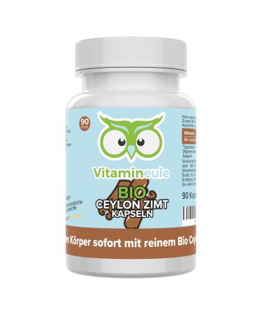 Bio Ceylon cinnamon capsules - high -dose - 500 mg organic extract - quality from Germany - without additives - vegan - laboratory test - VitamineUle