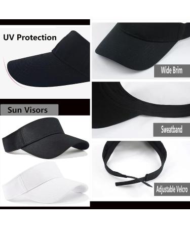 Unisex Adjustable Outdoor Golf Visor | Solid Black Sun Hat for Women & Men | 22-23 inches | Medium Size | 1pc - Buy Online on GoSupps.com
