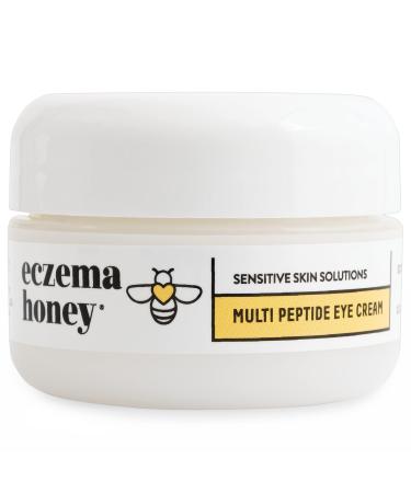 ECZEMA HONEY Multi Peptide Eye Cream - Anti Aging Eye Cream for Dark Circles & Puffiness - Facial Skin Care Products for Eczema, Dry & Sensitive Skin (0.5 Oz)