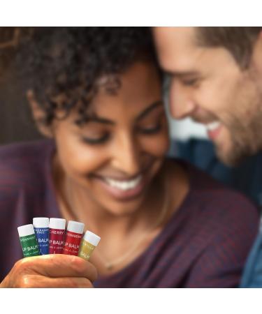 Melody Lip Balm Collection - Vegan Beeswax-Free Moisturizer with Avocado Oil & Jojoba Oil | 5 Tube Set for Dry Chapped Lips - Buy Online on GoSupps.com