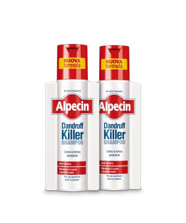 Alpecin Alpecin Killer Anti-Dandruff Shampoo 2 x 250 ml | Anti-Cheese Shampoo Anti-Wrinkle Treatment for Hair | Anti-Cheese Shampoo to Determine Oily Hair and Maintain Balance of Hair Leather..