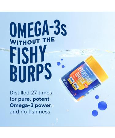 Oceanblue Essentials Mood Food Omega-3 | Triple Strength Fish Oil 1000mg EPA for Mood Support | Burpless Mini Softgels | Heart Health Non-GMO (60 Count) - Buy Online on GoSupps.com