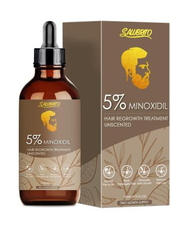 SALUBRITO 5% Biotin Minoxidil Hair Growth Oil Regrowth Serum Oil for Hair Loss Great for Men & Women Thinning Hair Hair Regrowth Treatment for Thickening Hair 120ML - Two Months Supply