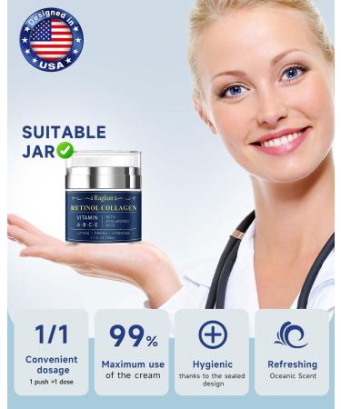 Retinol Cream for Face, Collagen Neck Creams for Tightening and Firming, Anti Aging Day & Night Facial Moisturizer for Women & Men, Instant Face Lift Wrinkle Cream 1.7 fl. oz with Forehead Patches - Buy Online on GoSupps.com