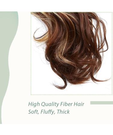 SEGO 45cm Ponytail Hair Extension | Voluminous Synthetic Braid Clip-In | Medium Brown & Light Brown Mix - 140g Hair Piece for Instant Glam - Buy Online on GoSupps.com