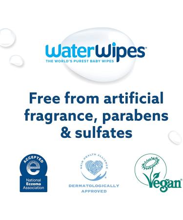 WaterWipes Original Baby Wipes - 99.9% Water, Unscented & Hypoallergenic, 3 Packs (180 Count) for Sensitive Skin - Buy Online on GoSupps.com