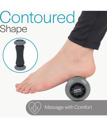 Core Balance Foot Massage Roller for Reflexology & Plantar Fasciitis - Black | International Shipping Available - Buy Online on GoSupps.com